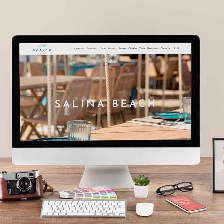 Pagina web para un restaurante Salina Beach