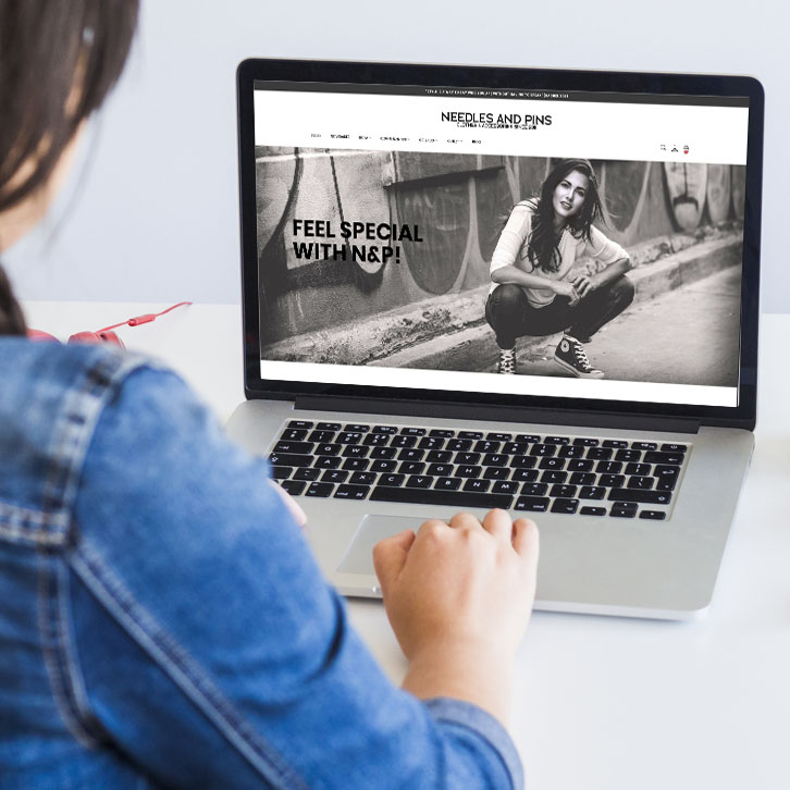 diseño tienda online needles and pins