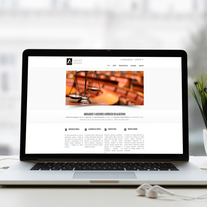 diseño web de agost abogados