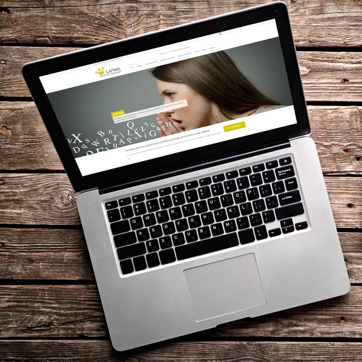 diseño web de Centro de Psicología Camins