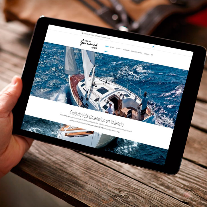diseño web de Club de Vela Greenwich