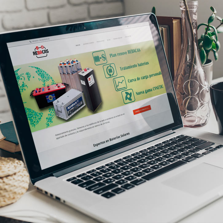 diseño web Landing Rebacas