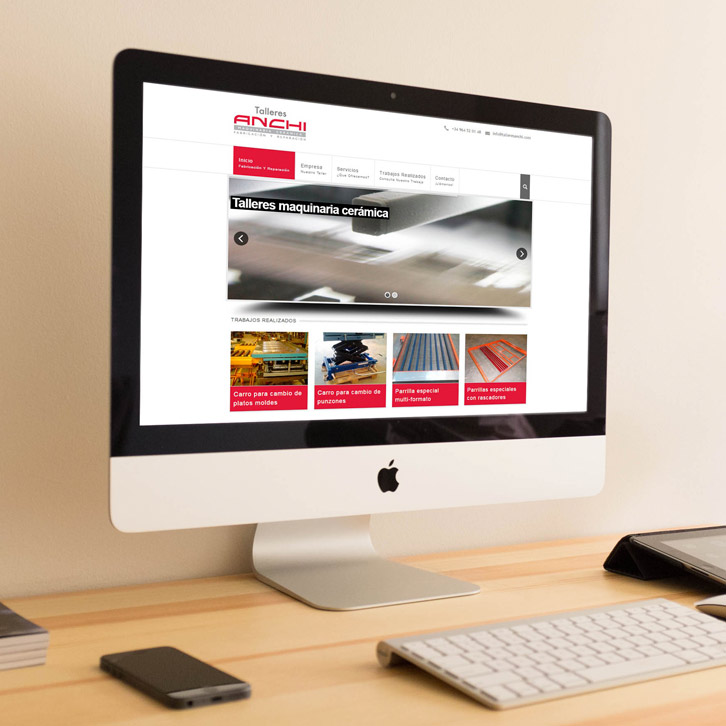 diseño web de Talleres Anchi