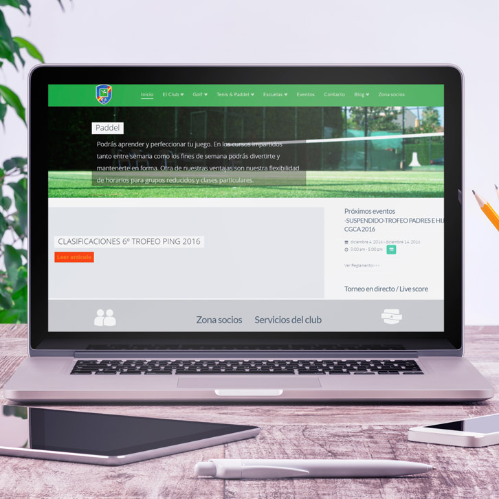 diseño web de Golf Costa de Azahar