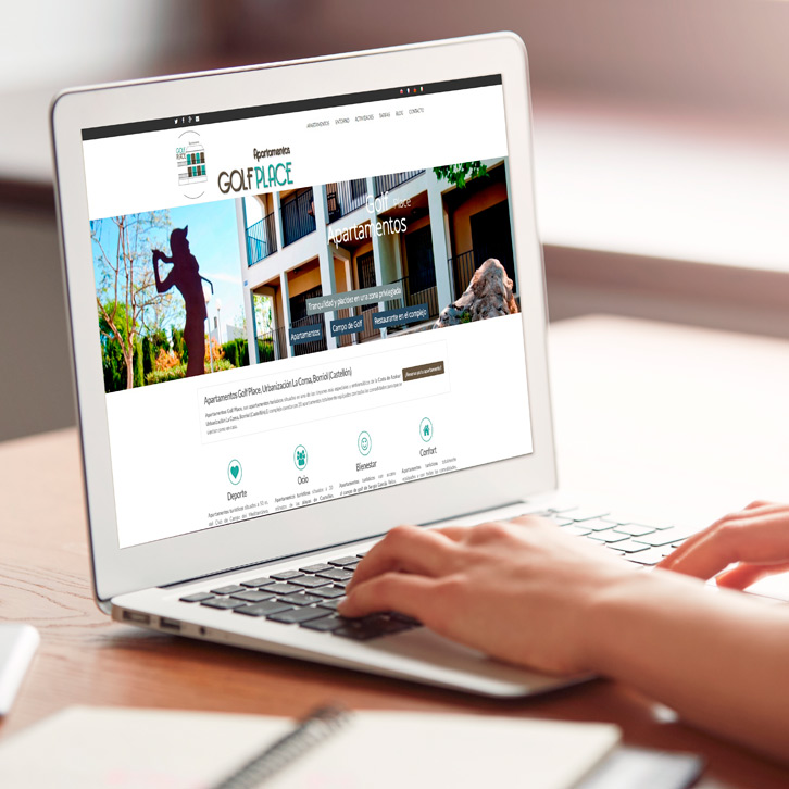 Diseño web de Apartamentos Golf Place