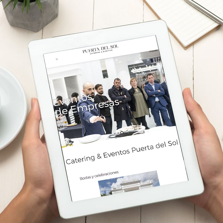 Pagina web catering eventos Puerta del Sol