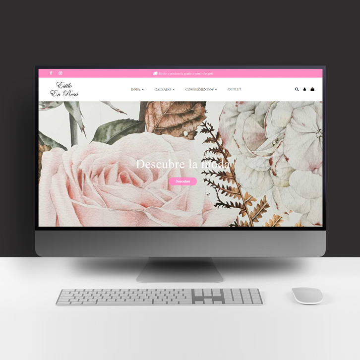 tienda online estilo en rosa