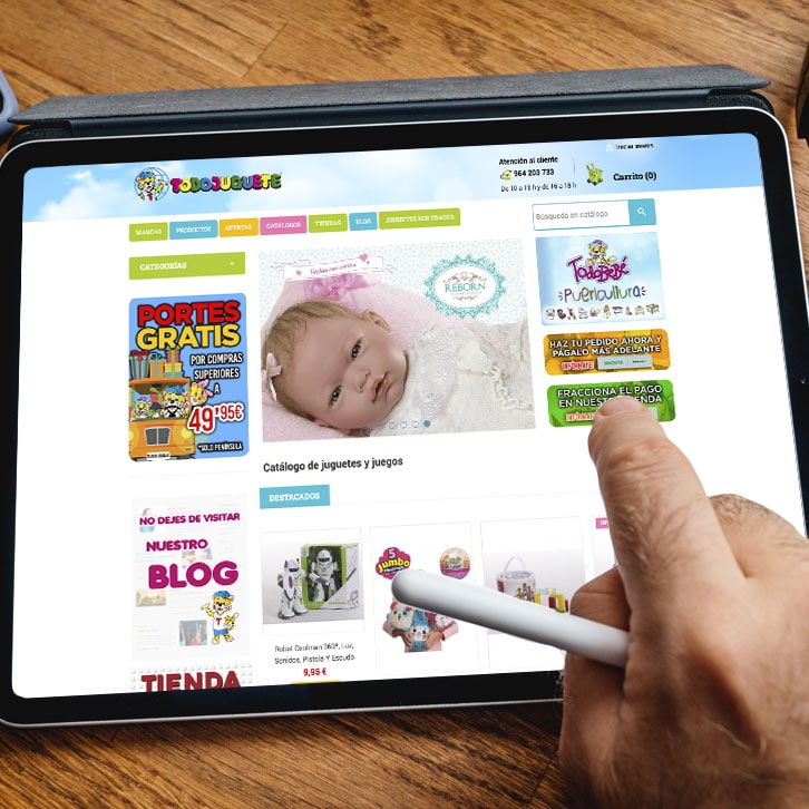 Tienda online y posicionamiento web de juguetes todojuguete